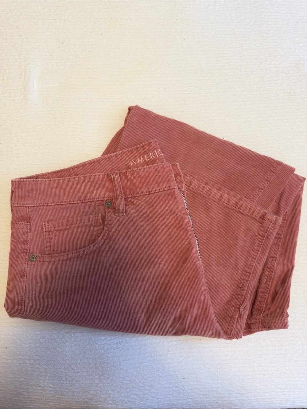 American Eagle Outfitters Corduroy Straight-Leg Jeans - Dusty Rose